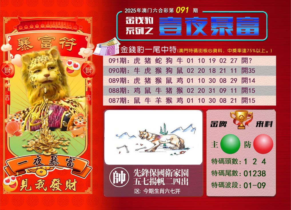 2025091期一夜暴富
