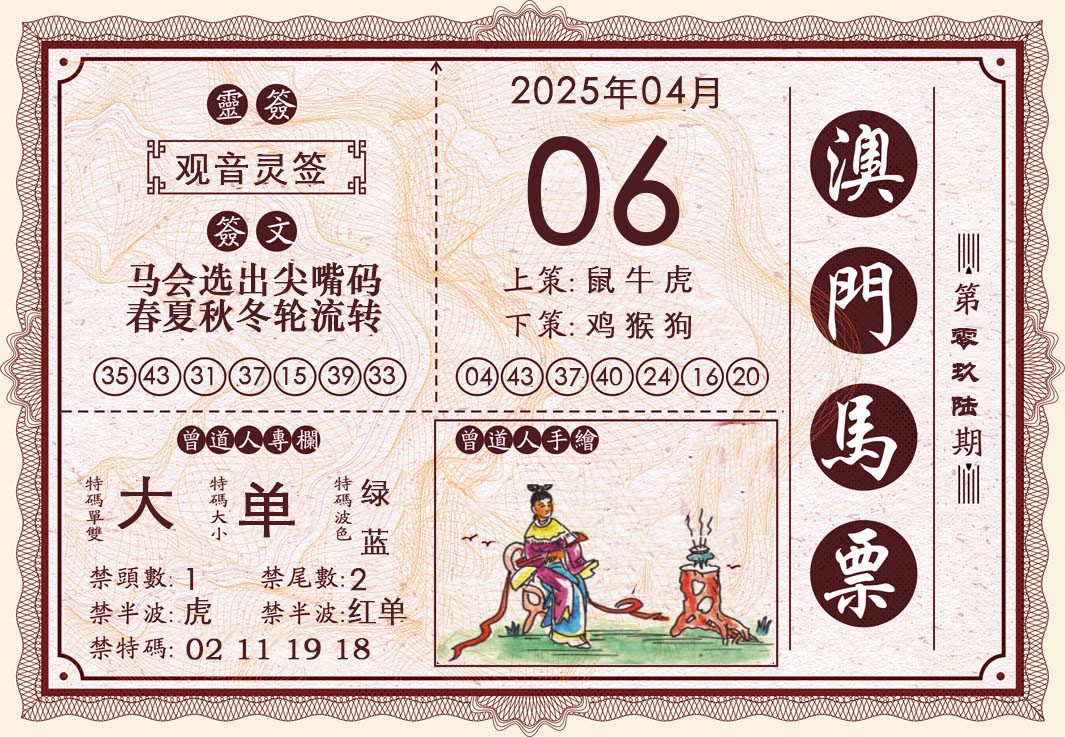 2025096期澳门马票