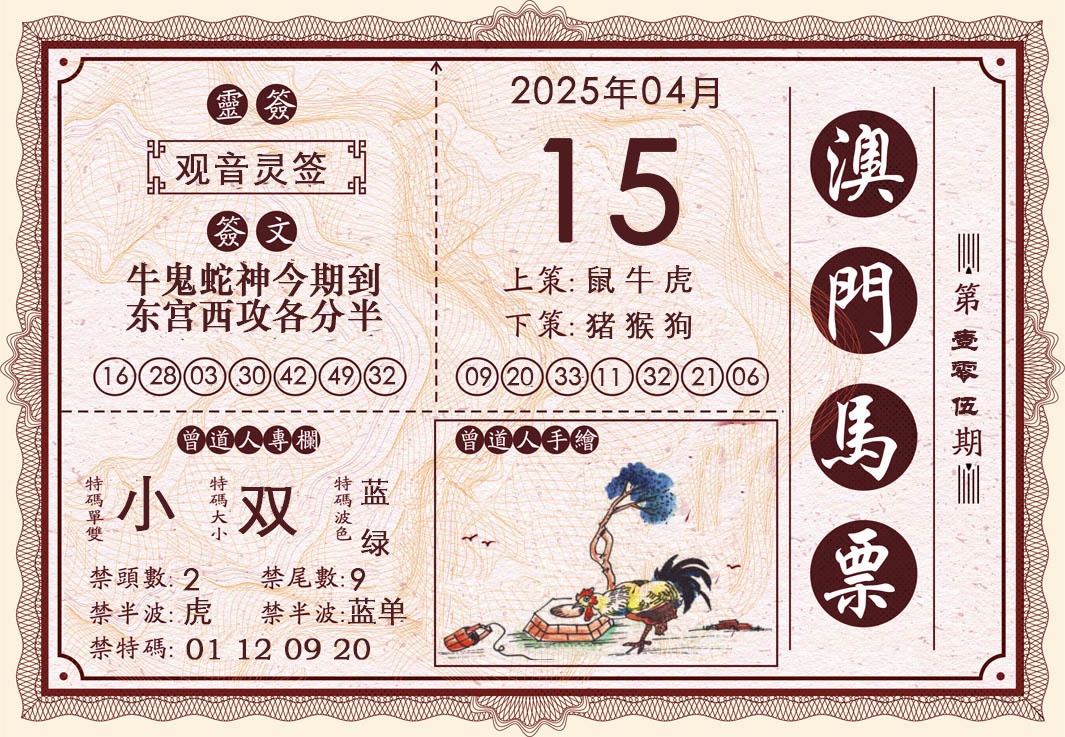 2025105期澳门马票