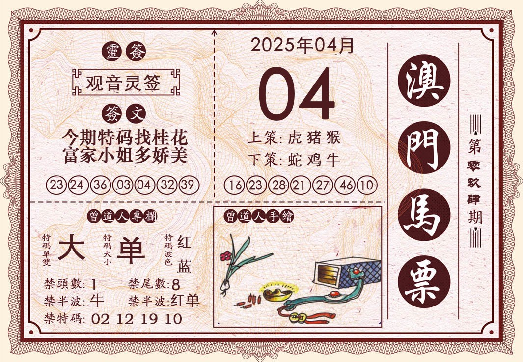 2025094期澳门马票